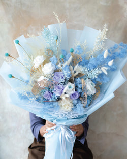Blue Ginko Preserved Flowers