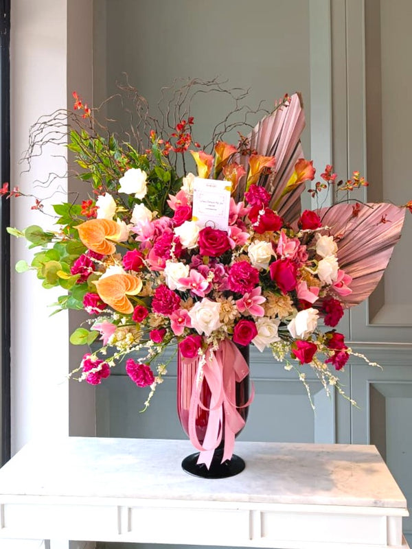 Blushing Elegance Artificial Vase