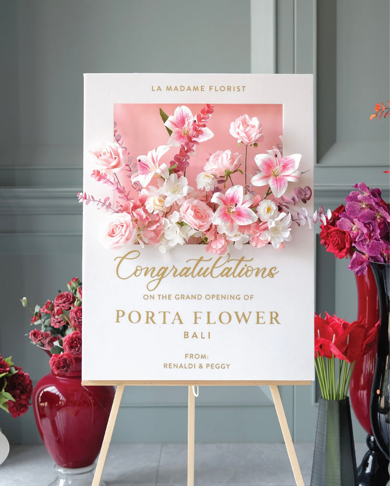 Blush Frame Bloom Board (Artificial)