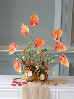 Tropic Flame Artificial Vase (Set)