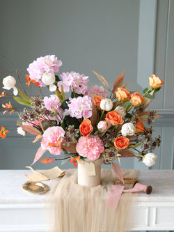 sunset symphony artificial vase