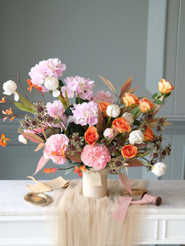 sunset symphony artificial vase
