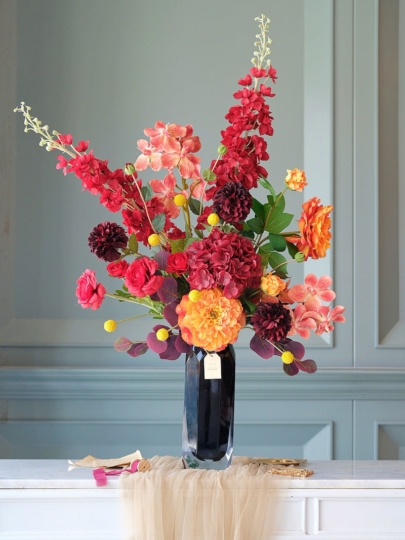 Majestic Flame Artificial Vase