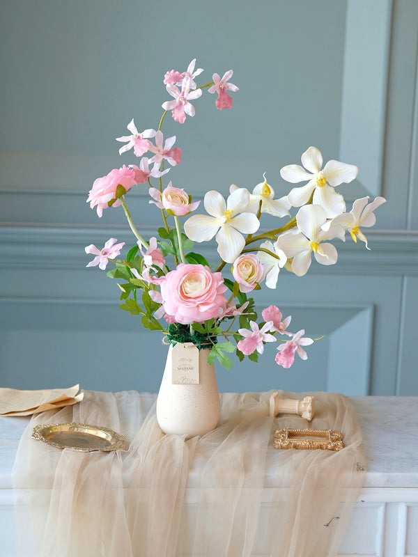 Blushing Grace Artificial Vase