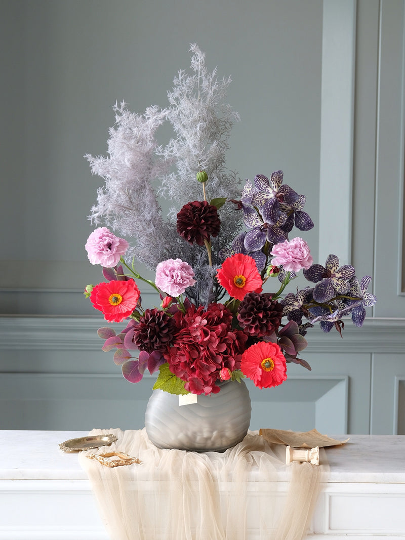 Midnight Ember Artificial Vase