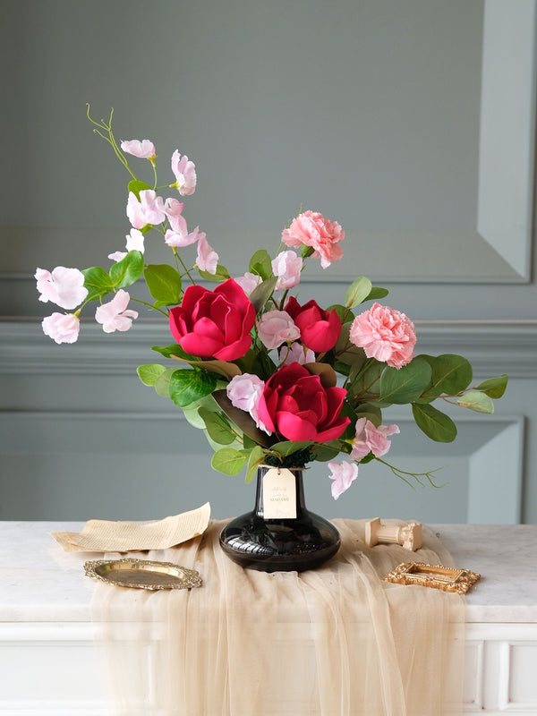 Crimson Serenity Artificial Vase