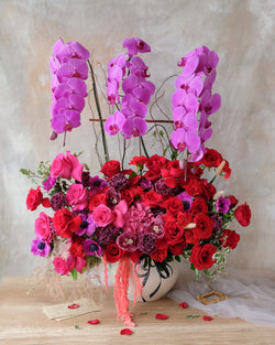 Luxury Red Charm Phalaenopsis Vase