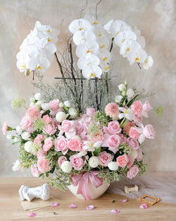 Pink Mondial Phalaenopsis Vase