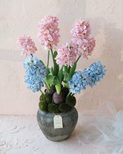 Pastel Hyacinth Artificial Vase