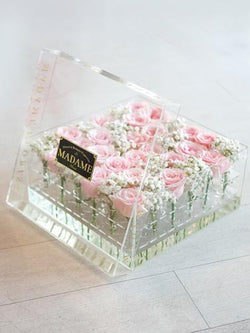 Acrylic Blossom Box in Soft Pink