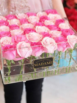 Acrylic Blossom Box in Pink Blush
