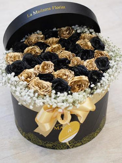Exquisite Black Gold Delight Blossom Box