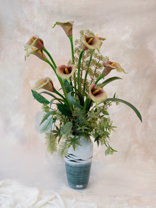 Enchanted Calla Artificial Vase