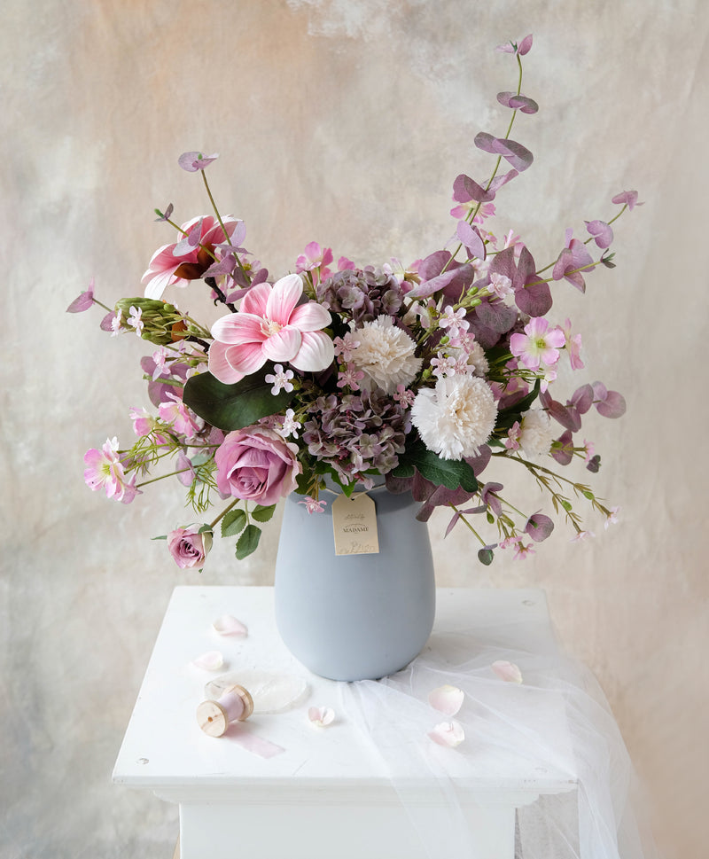 Gorgeous Pink Purple Artificial Flower Vase