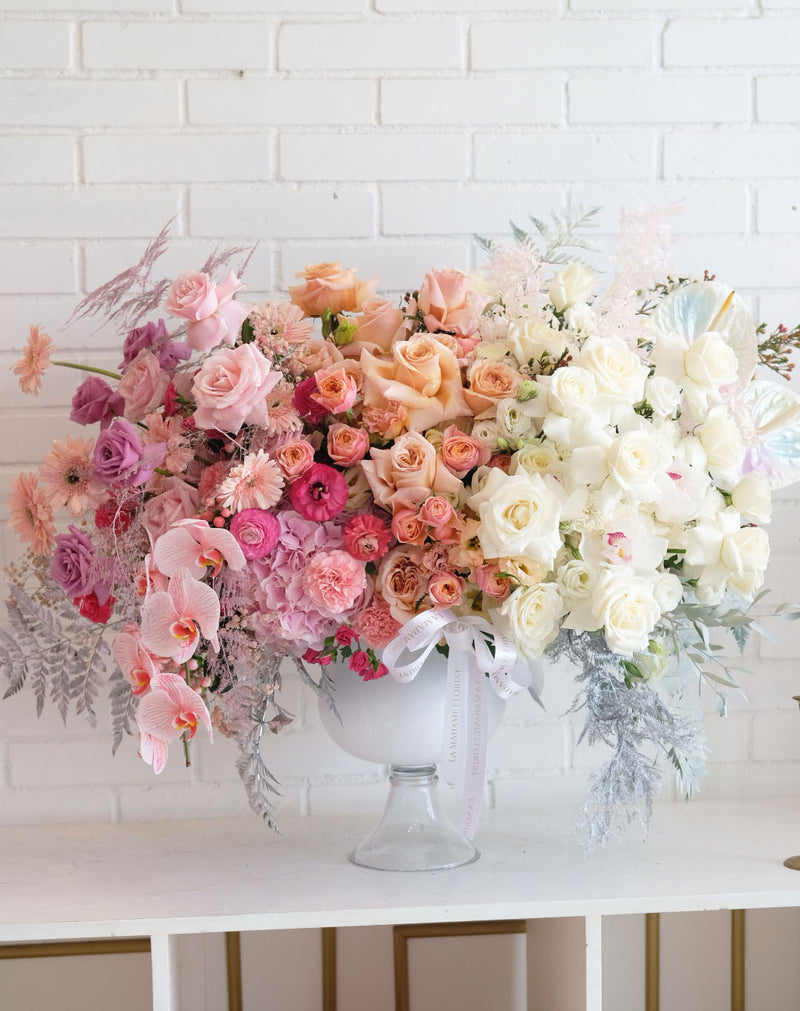 Peach Summer Blossom Luxury Vase