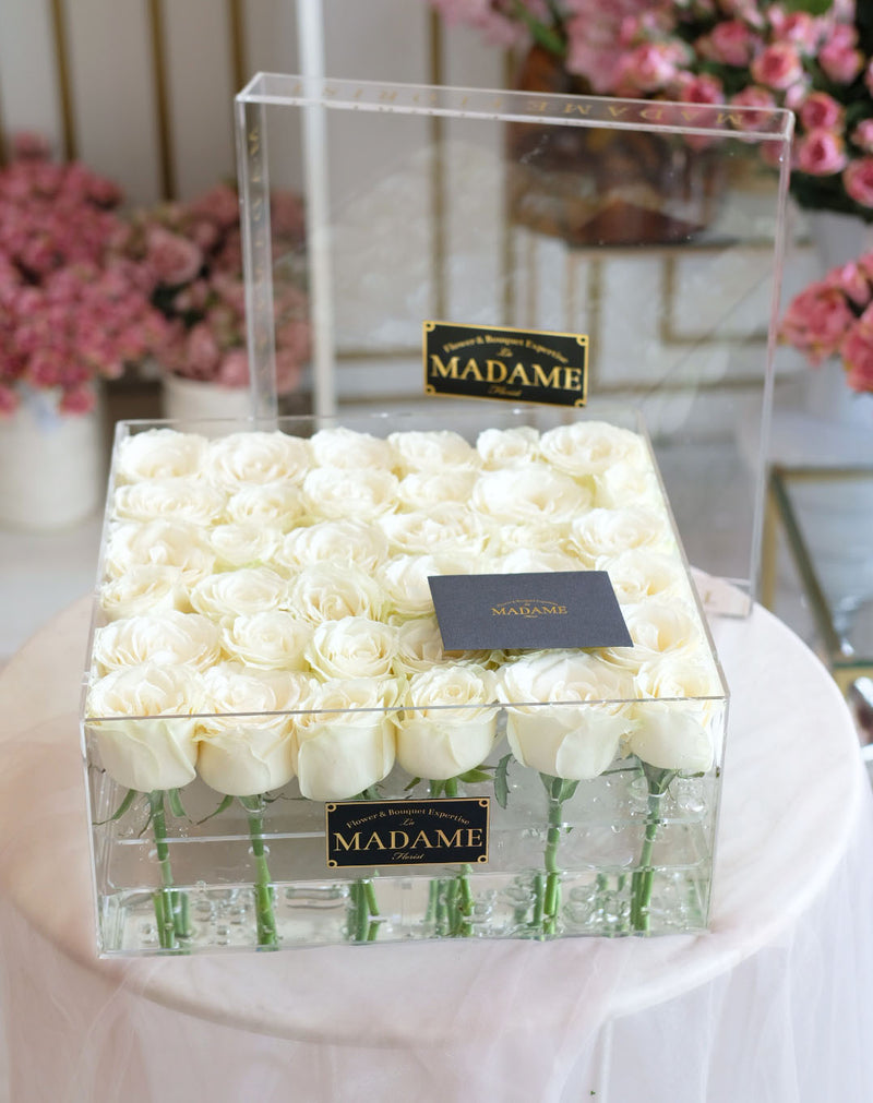 Acrylic Blossom Box in White