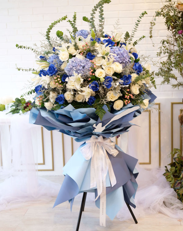 Majestic Blue Standing Bouquet