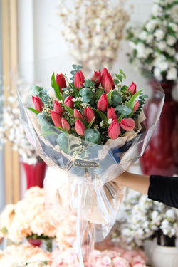 Romantic Red Tulips