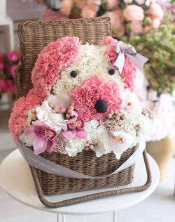 Pink Blossom Bear Basket