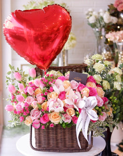 Sweetest Blushing Sorbet Floral Basket