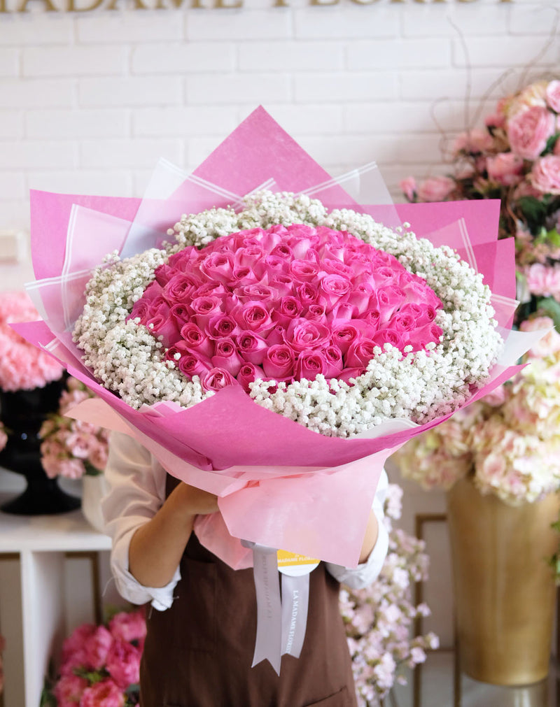 100 Roses of Sugar Blush