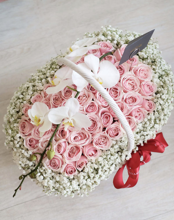 Pure Sweetest Stawberry Floral Basket