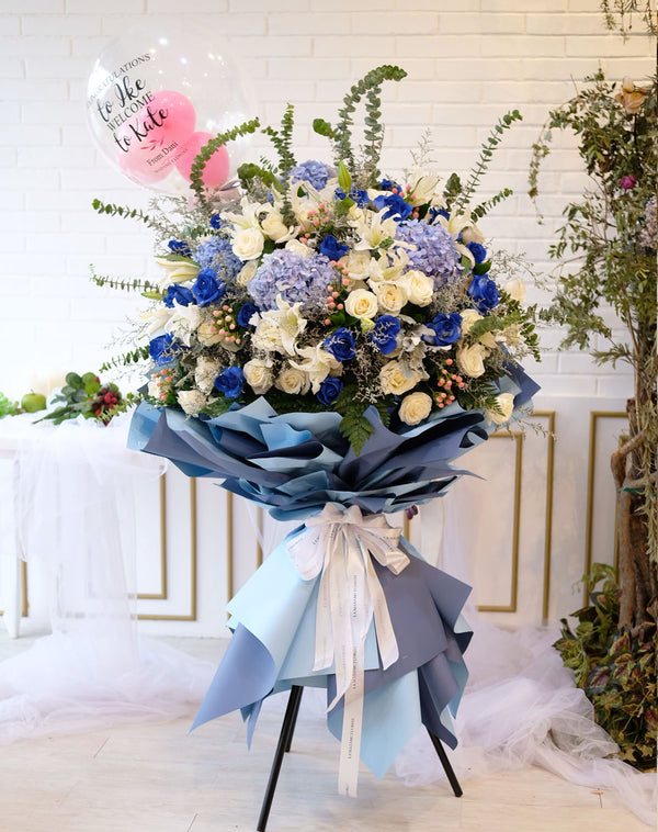Majestic Blue Standing Bouquet