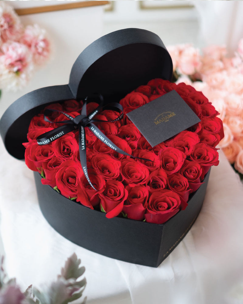 Romantic Red Heart Blossom Box